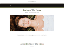 Tablet Screenshot of poetryofthedress.com